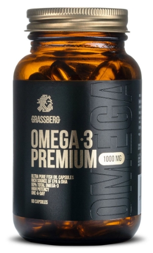 Poza cu Grassberg Omega 3 Premium 1000mg - 60 Kapselia - Naskor