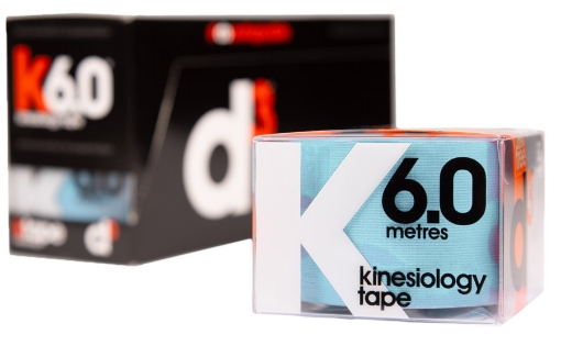 Poza cu K6.0 Kinesiologiateippi Jäänsininen 5 cm x 6 m - d3Tape